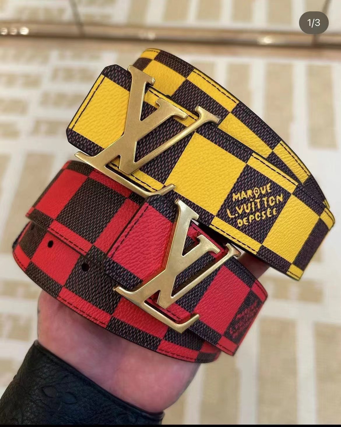 Louis Vuitton Men Belt-4CM