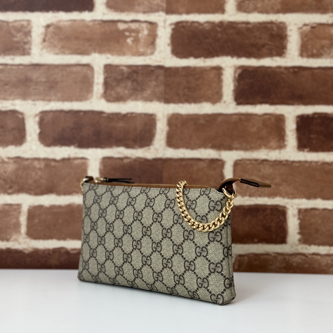 Gucci GG Supreme Monogram Wrist Wallet-22.5*13*2.5CM