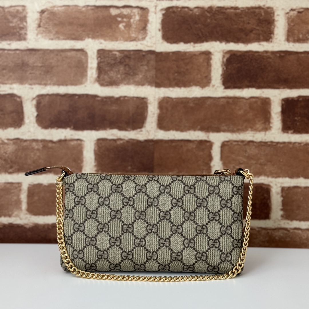 Gucci GG Supreme Monogram Wrist Wallet-22.5*13*2.5CM