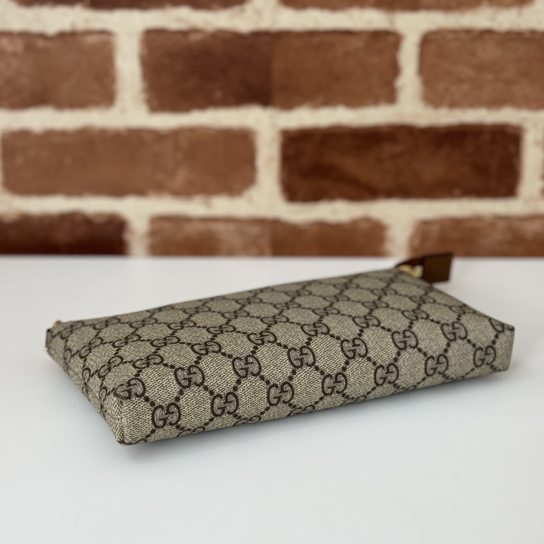 Gucci GG Supreme Monogram Wrist Wallet-22.5*13*2.5CM