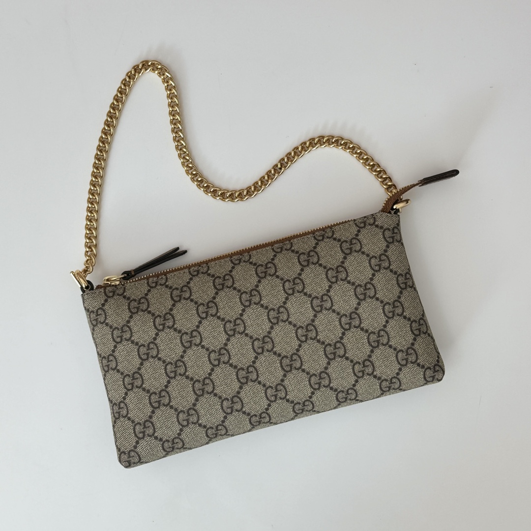 Gucci GG Supreme Monogram Wrist Wallet-22.5*13*2.5CM
