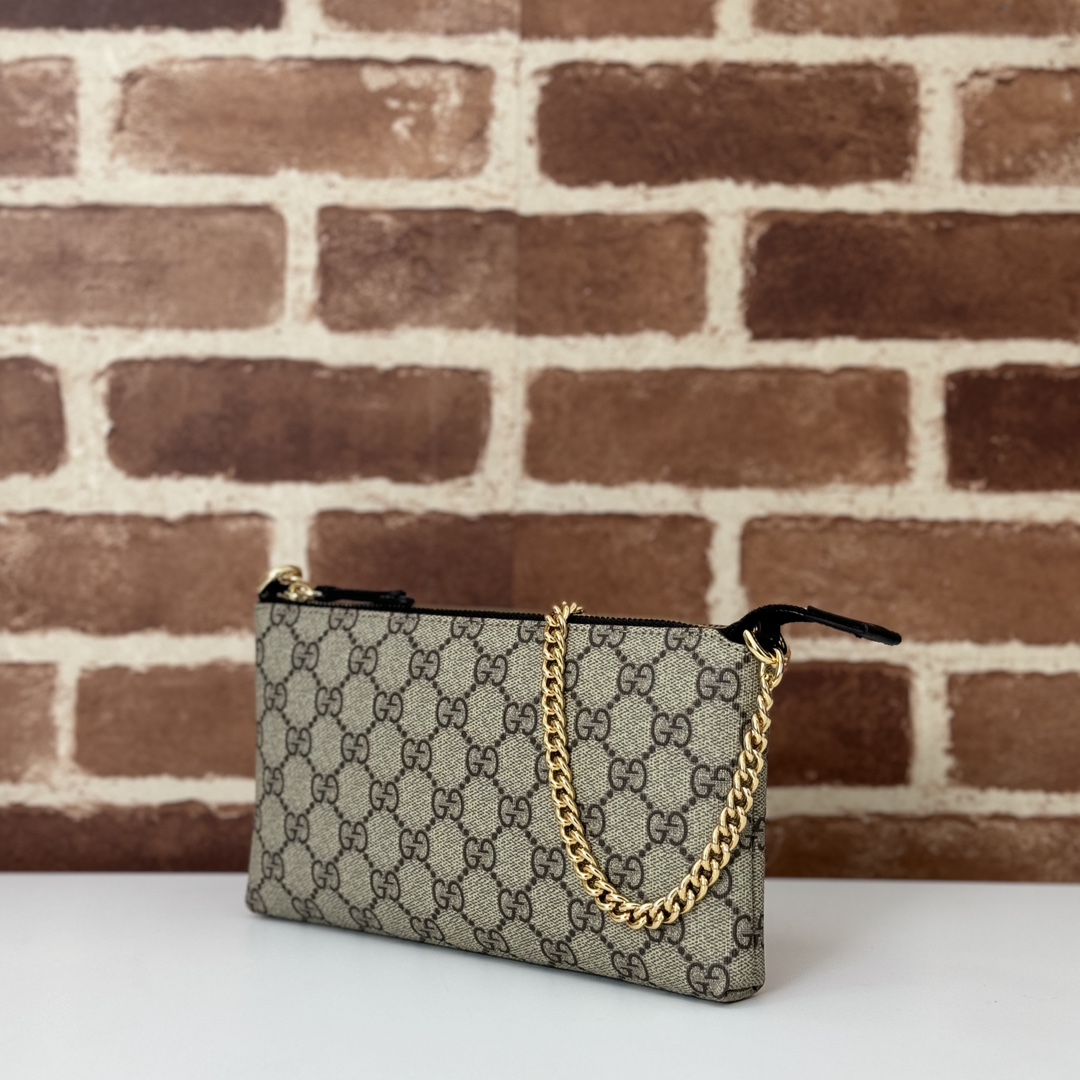 Gucci GG Supreme Monogram Wrist Wallet-22.5*13*2.5CM