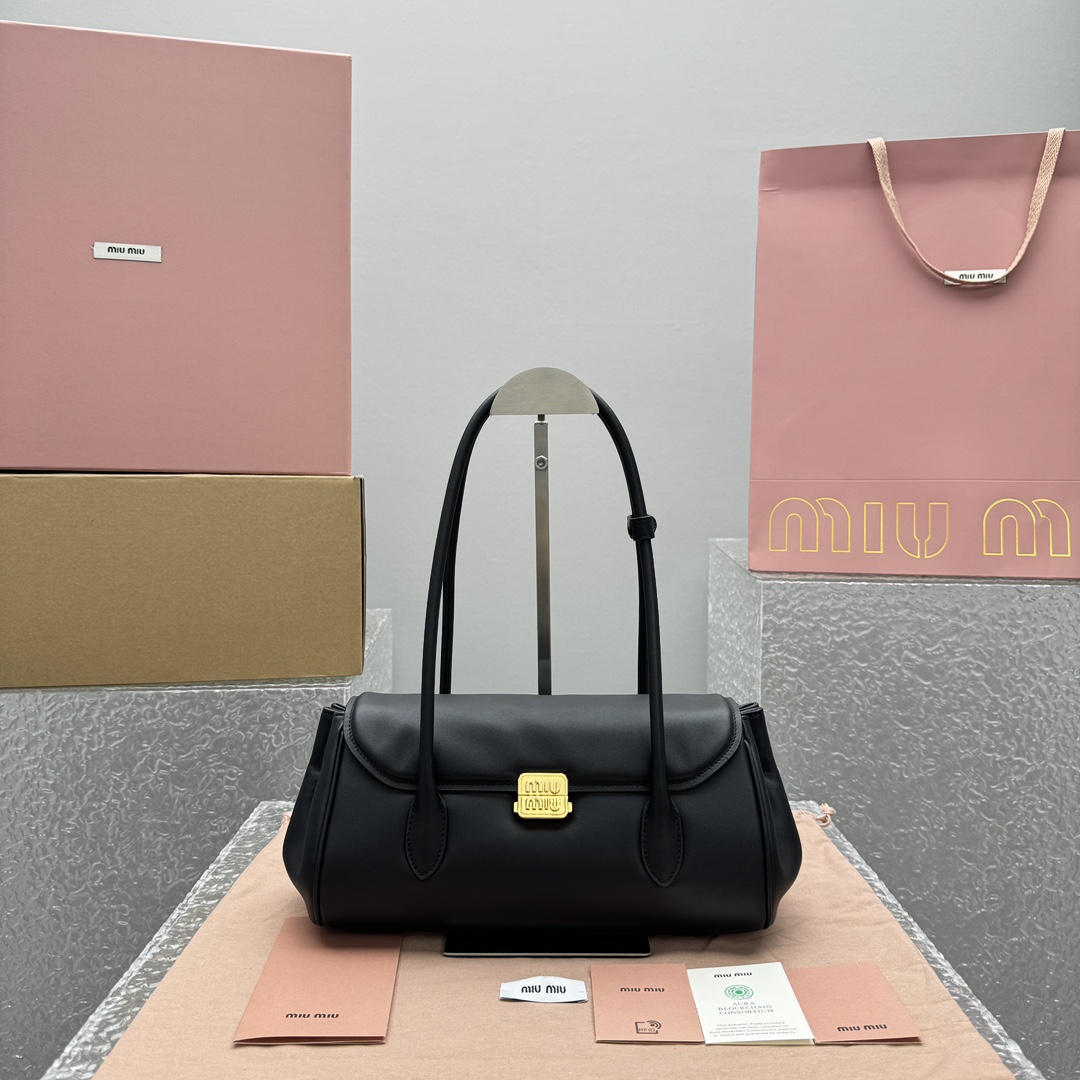 MiuMiu Leather Shoulder Bag -28.5*8*17CM