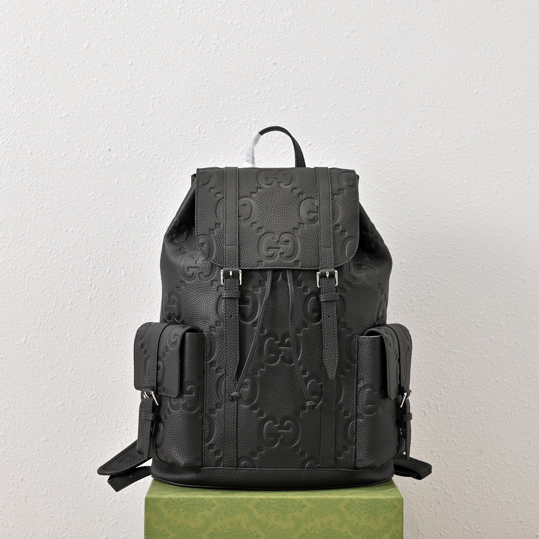 GUCCI Medium Jumbo GG Backpack-Black-41*34*12CM