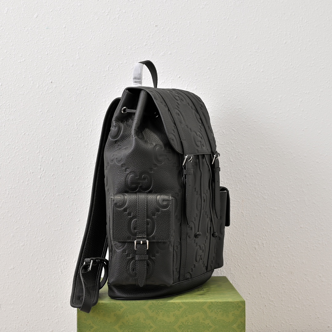 GUCCI Medium Jumbo GG Backpack-Black-41*34*12CM