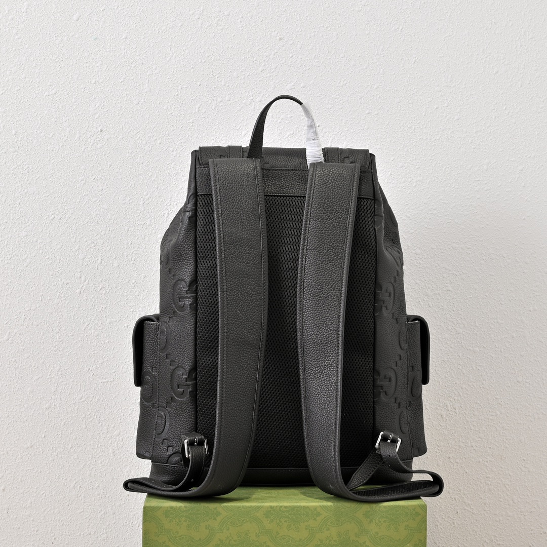 GUCCI Medium Jumbo GG Backpack-Black-41*34*12CM