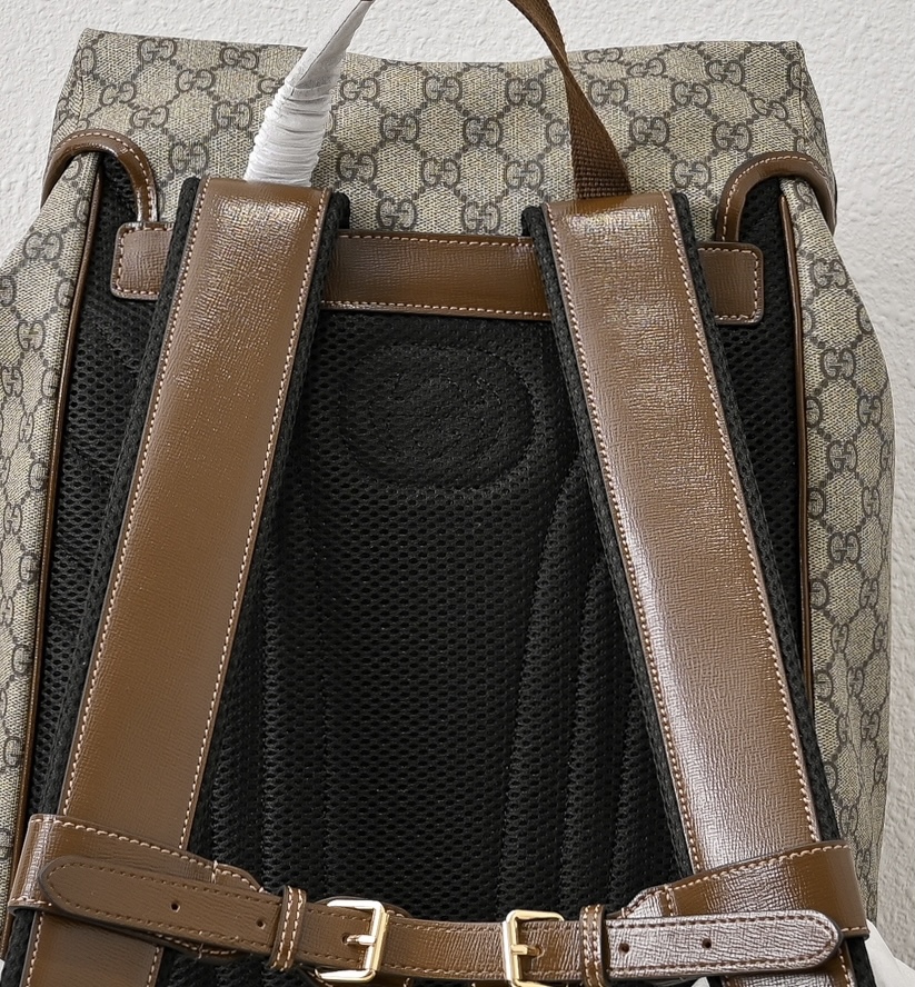 Gucci Backpack Medium GG Supreme Canvas Beige/Ebony-26*43*18CM