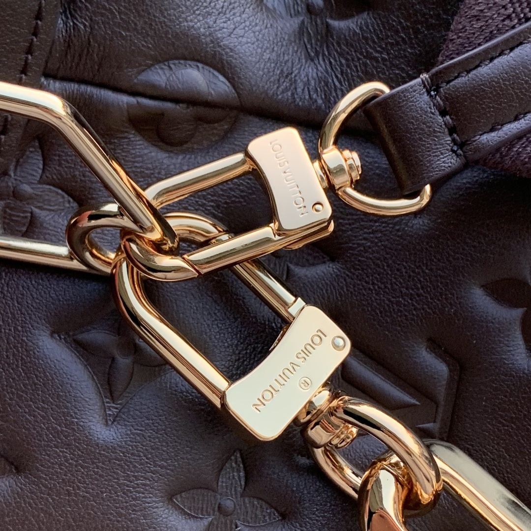 Louis Vuitton Coussin Hobo MM Black Calf Bag-38*33*10CM