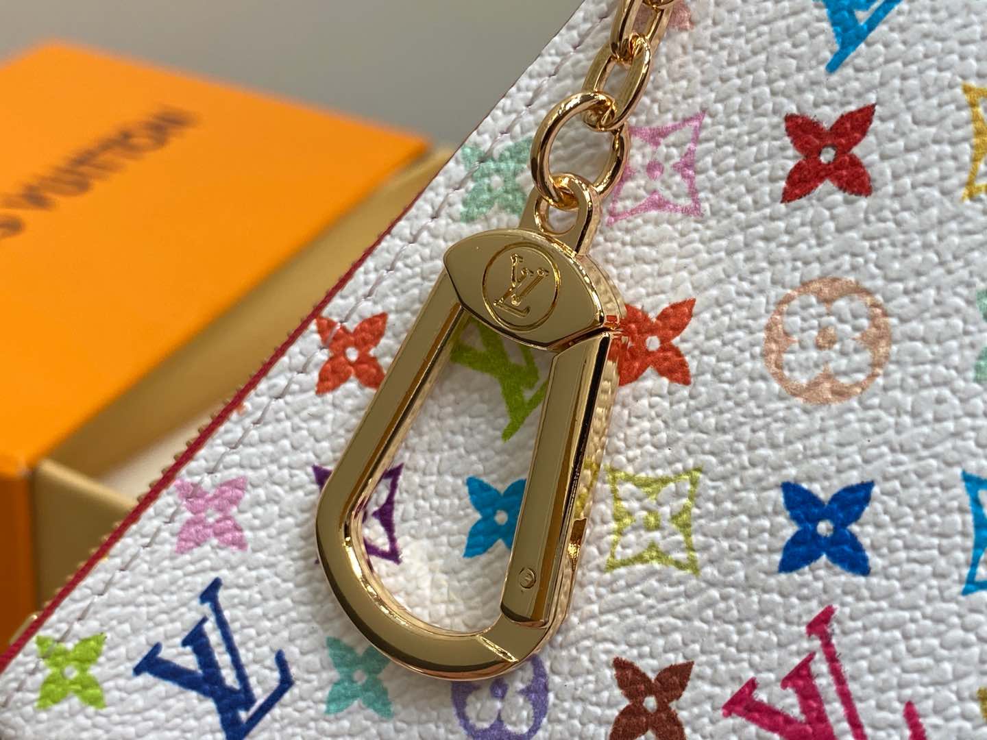 Louis Vuitton Monogram Multicolor Key Pouch-M13664-12.0 x 7.0 x 1.5CM