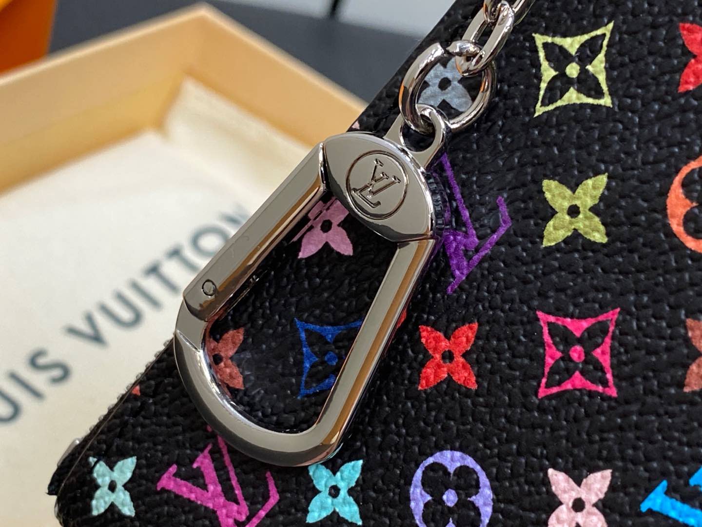 Louis Vuitton Monogram Multicolor Key Pouch-M13664-12.0 x 7.0 x 1.5CM