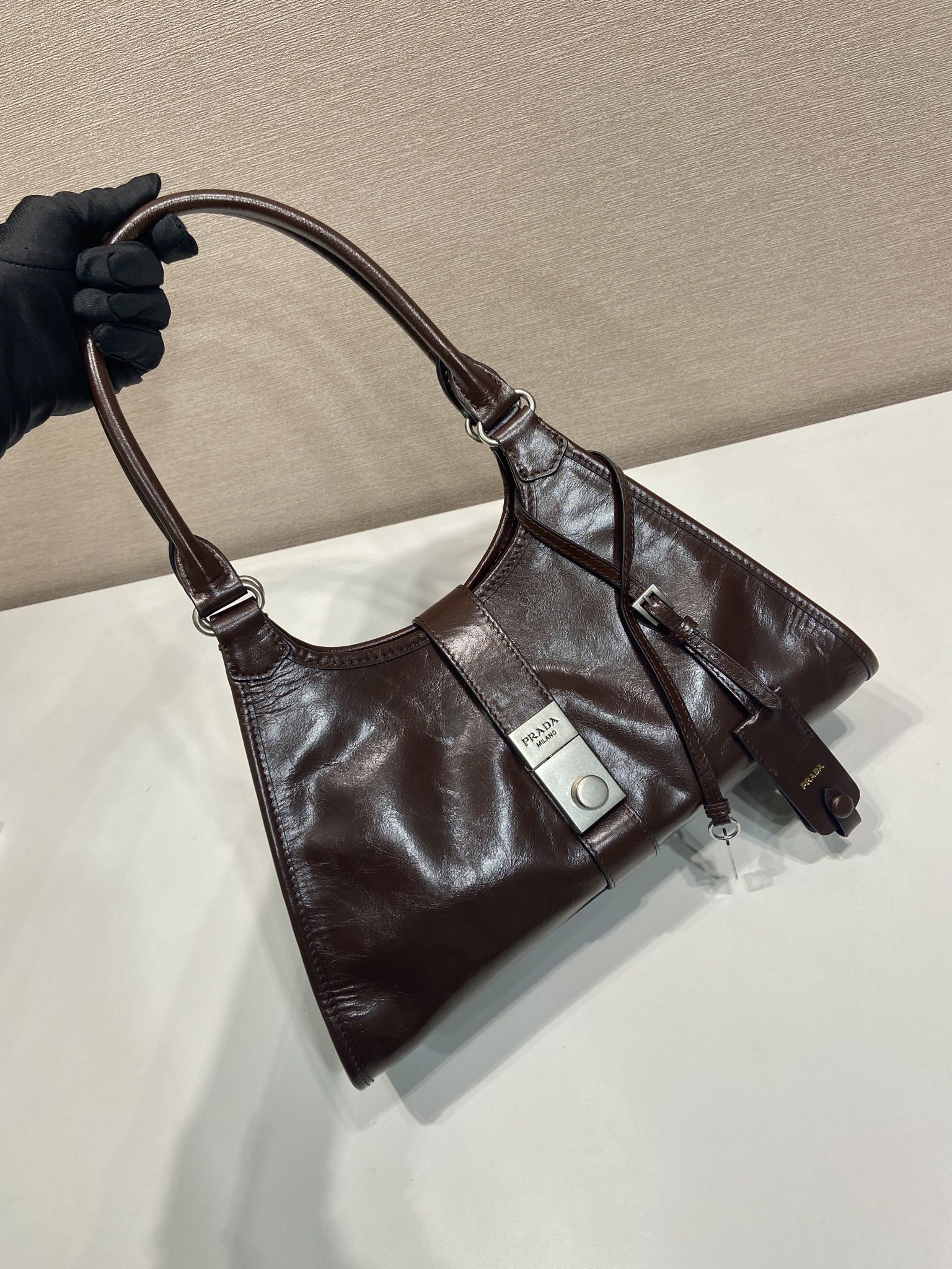 Prada Leather Tote Bag-1BG563-30.5*17.5*9CM