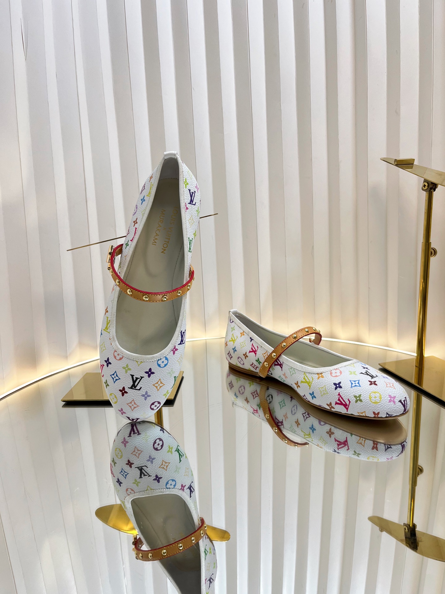 Louis Vuitton Romy Flat Ballerina Takashi Murakami White (Women