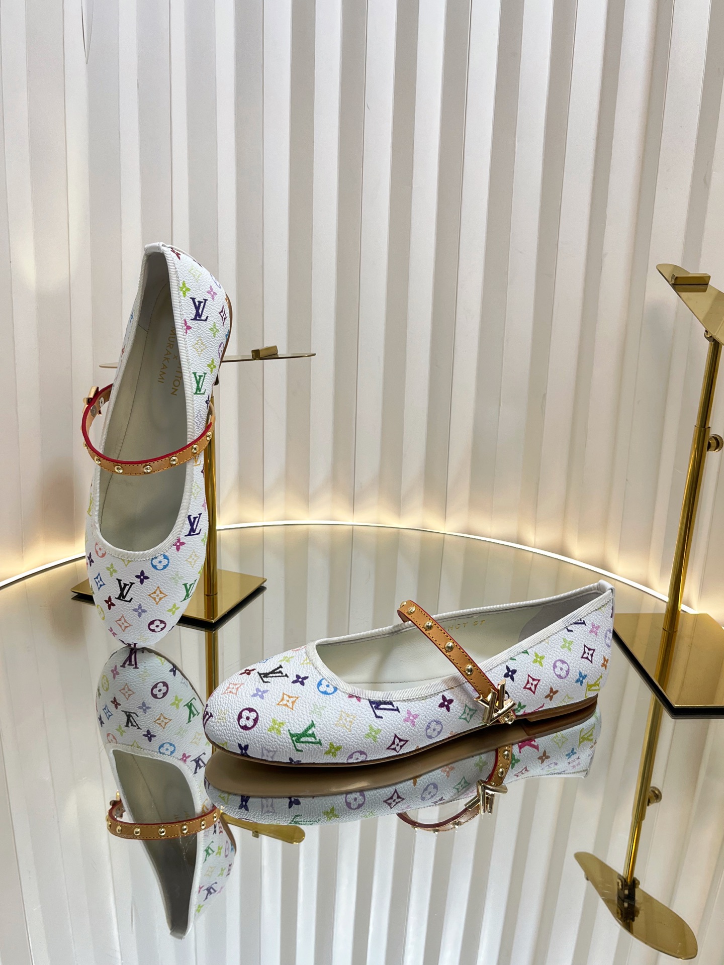 Louis Vuitton Romy Flat Ballerina Takashi Murakami White (Women