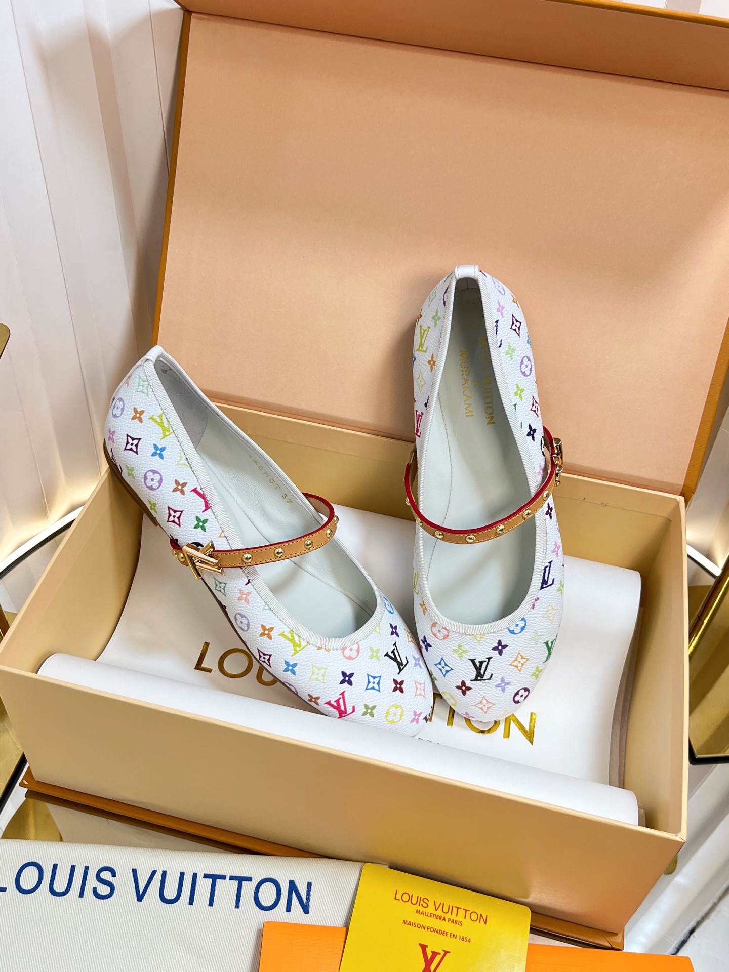 Louis Vuitton Romy Flat Ballerina Takashi Murakami White (Women