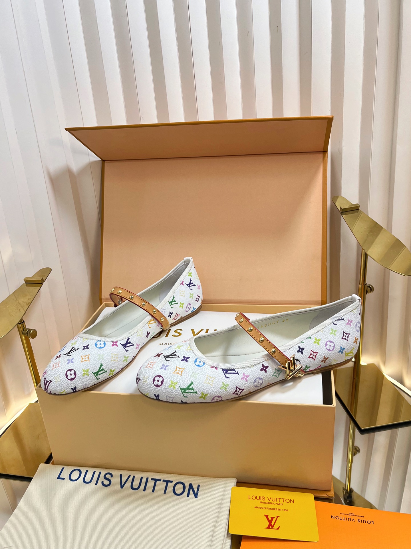 Louis Vuitton Romy Flat Ballerina Takashi Murakami White (Women