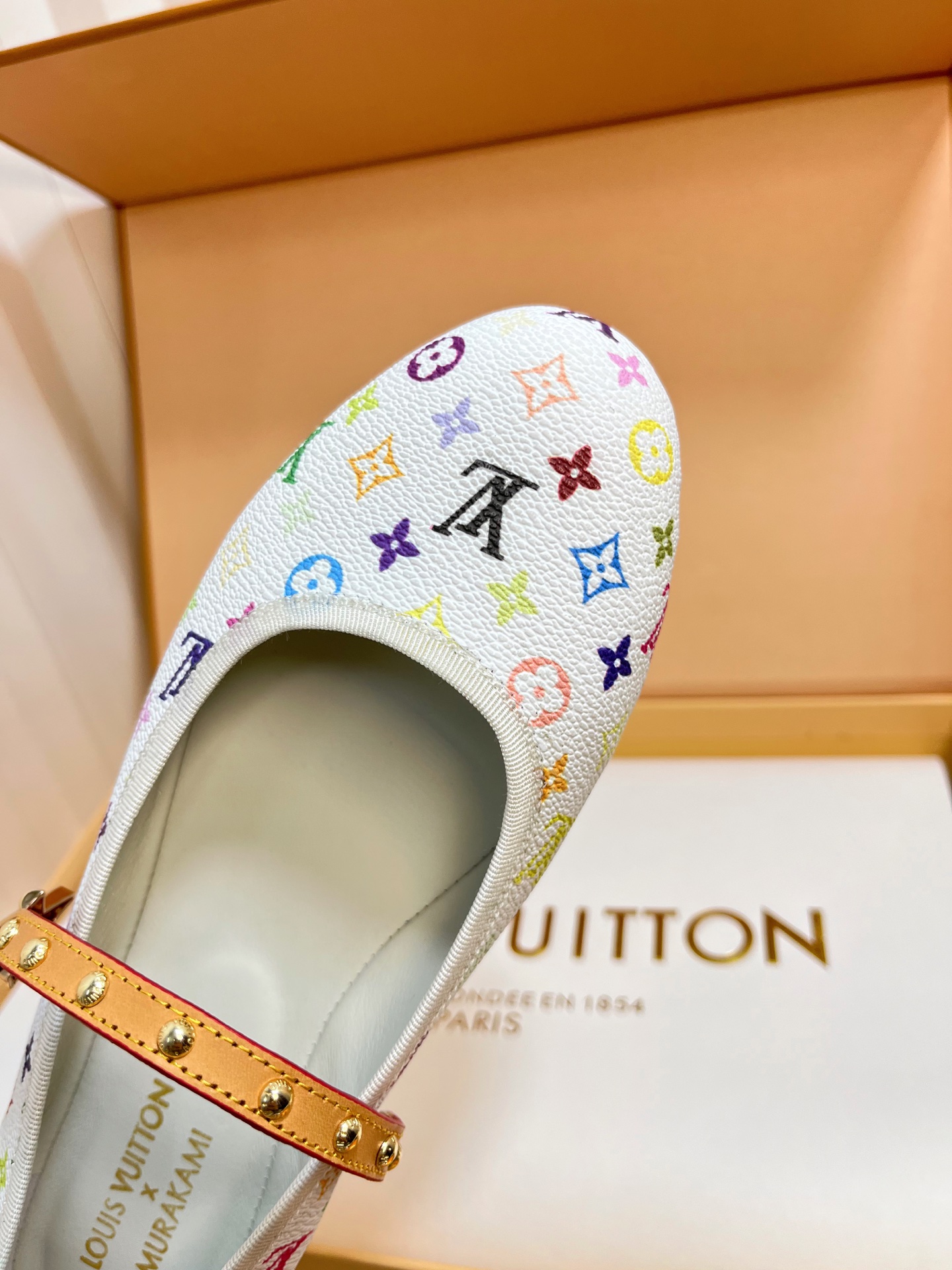 Louis Vuitton Romy Flat Ballerina Takashi Murakami White (Women