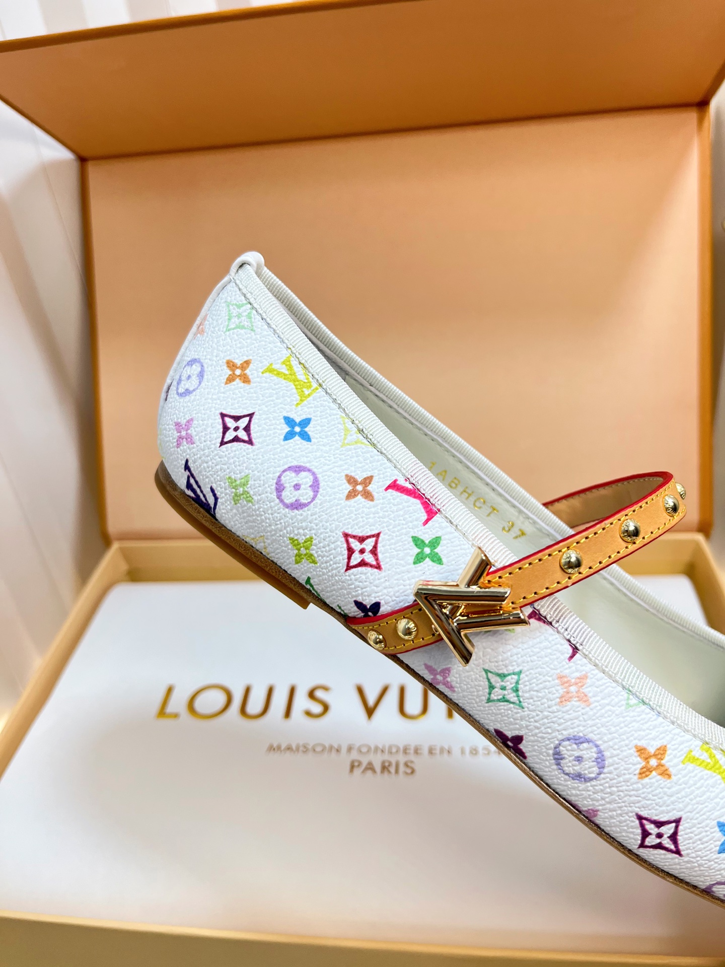 Louis Vuitton Romy Flat Ballerina Takashi Murakami White (Women