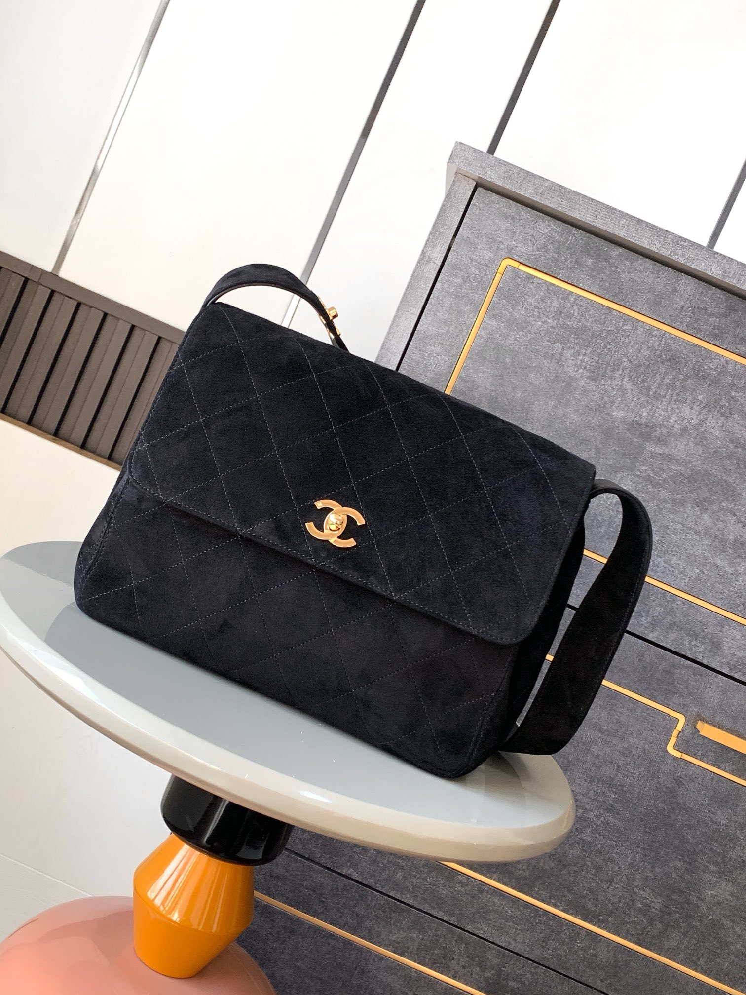 Ch@nel Vintage Flap Bag-28X 12.5 X 24CM