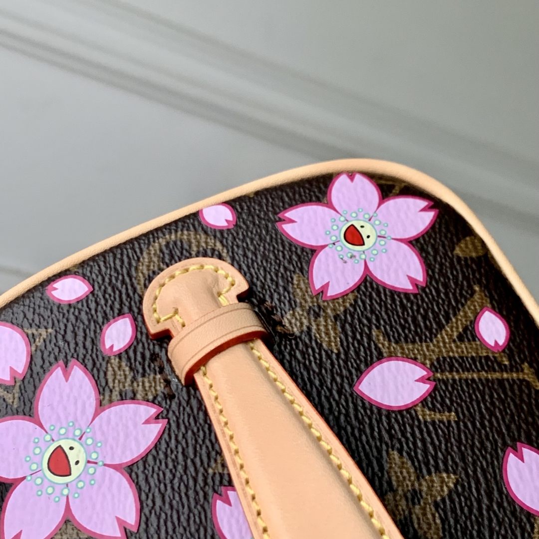 Louis Vuitton x Takashi Murakami Nice Mini Sakura Brown-13.5*12*20CM