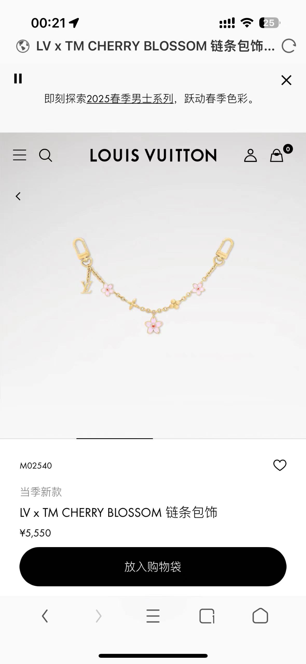 Louis Vuitton Bag Charm