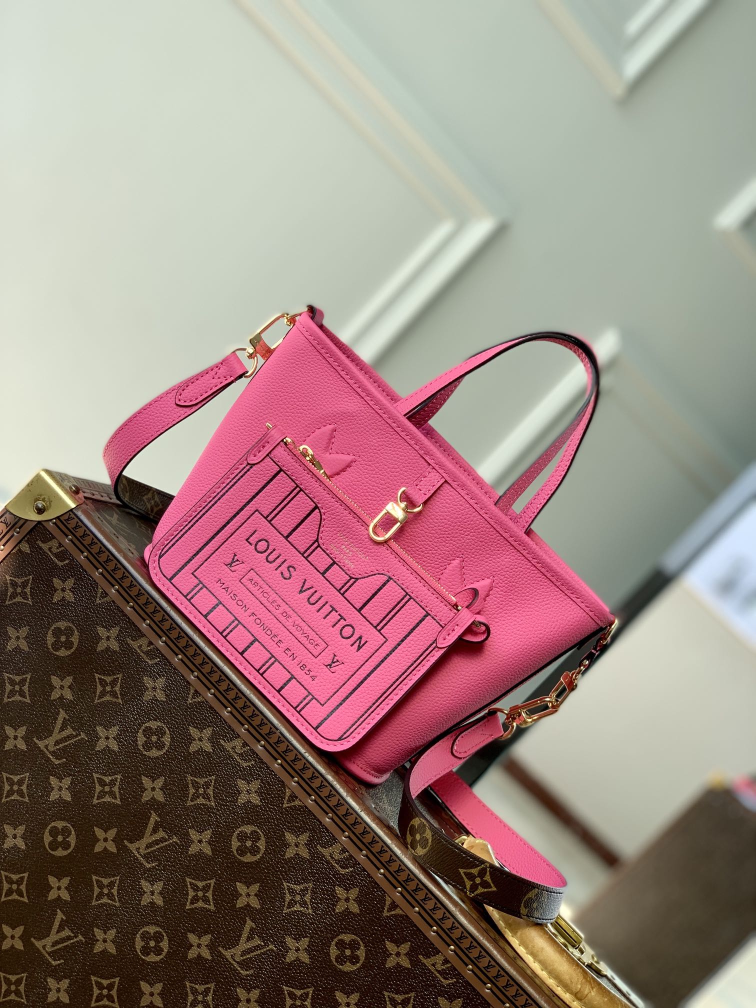 Louis Vuitton Neverfull Bandoulière Inside Out BB-M12099-24 x 14 x 9CM
