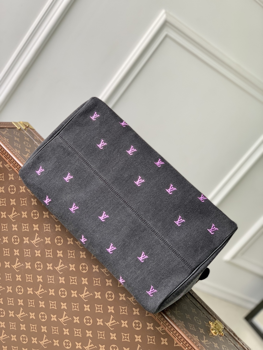 Louis Vuitton Speedy 40 Bandoulière以LV Blason Denim-40 x 26 x 23CM