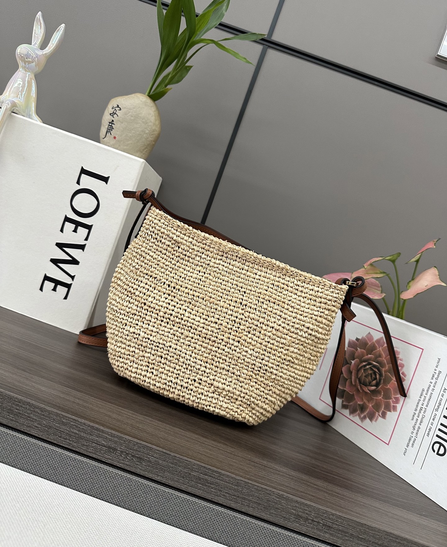Lowee Basket Slit Pochette Bag-27*17*9CMCM