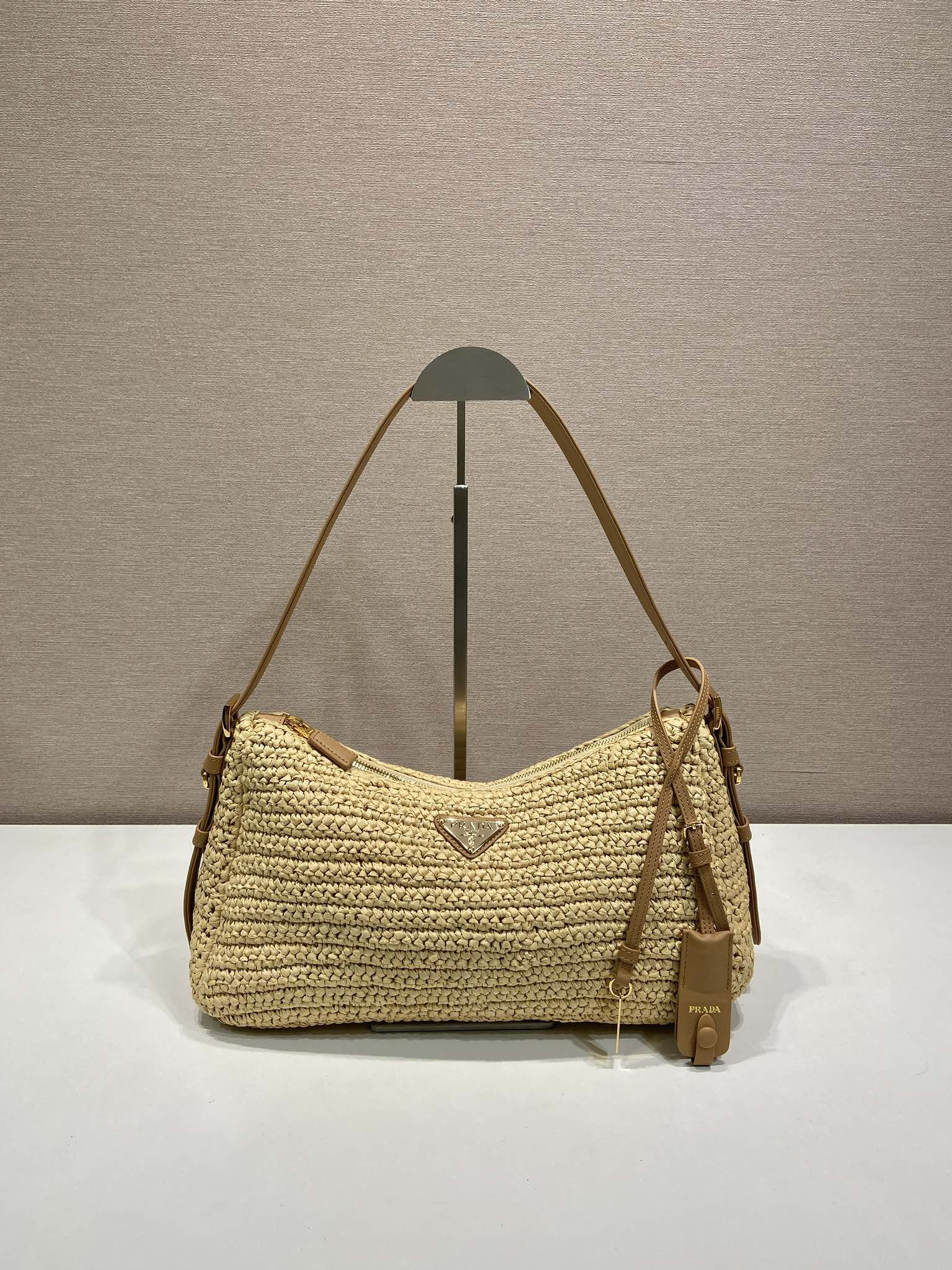 Prada Aimée Large Crochet Shoulder Bag-1BC24-34*19.5*10CM
