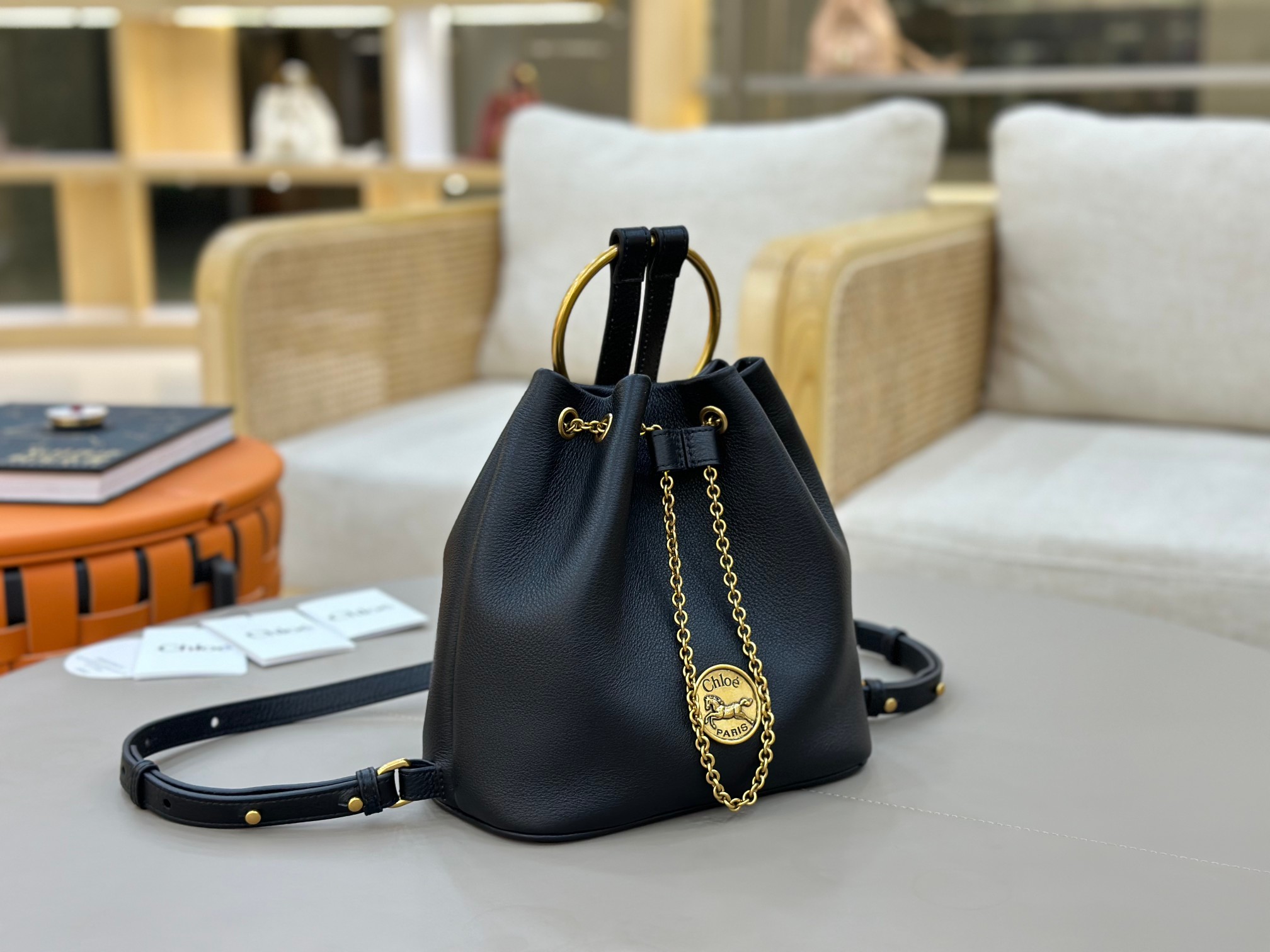 Chloé Bracelet Backpack In Grained Leather-22*20*10.5CM