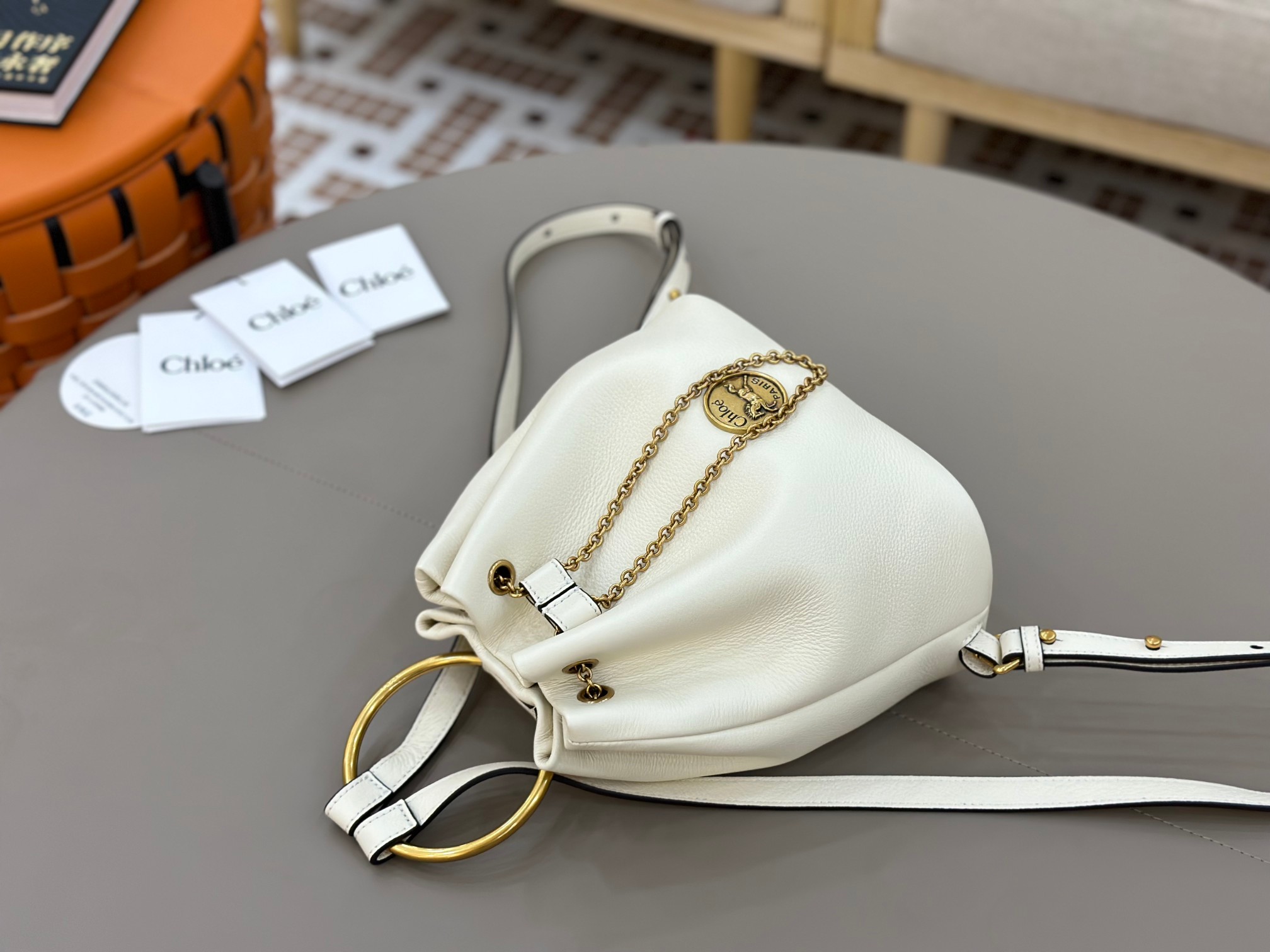 Chloé Bracelet Backpack In Grained Leather-22*20*10.5CM