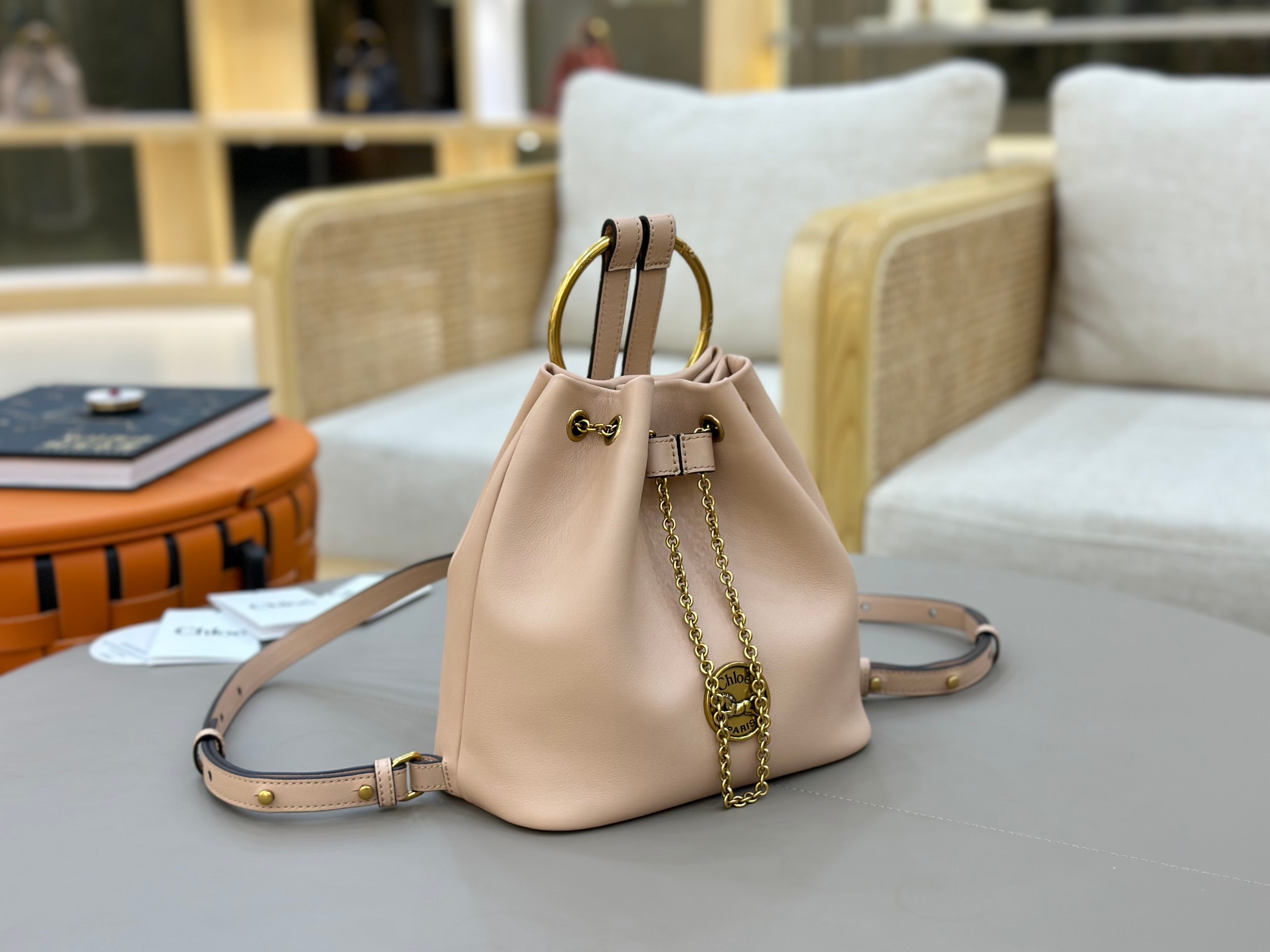 Chloé Bracelet Backpack In Grained Leather-22*20*10.5CM