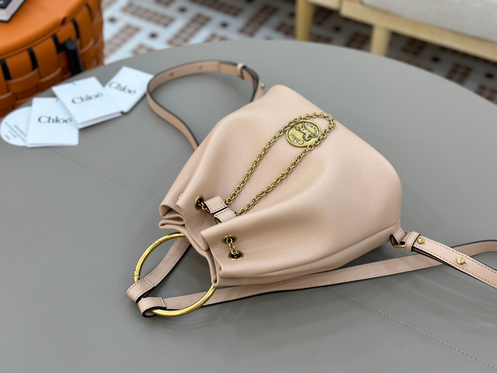 Chloé Bracelet Backpack In Grained Leather-22*20*10.5CM