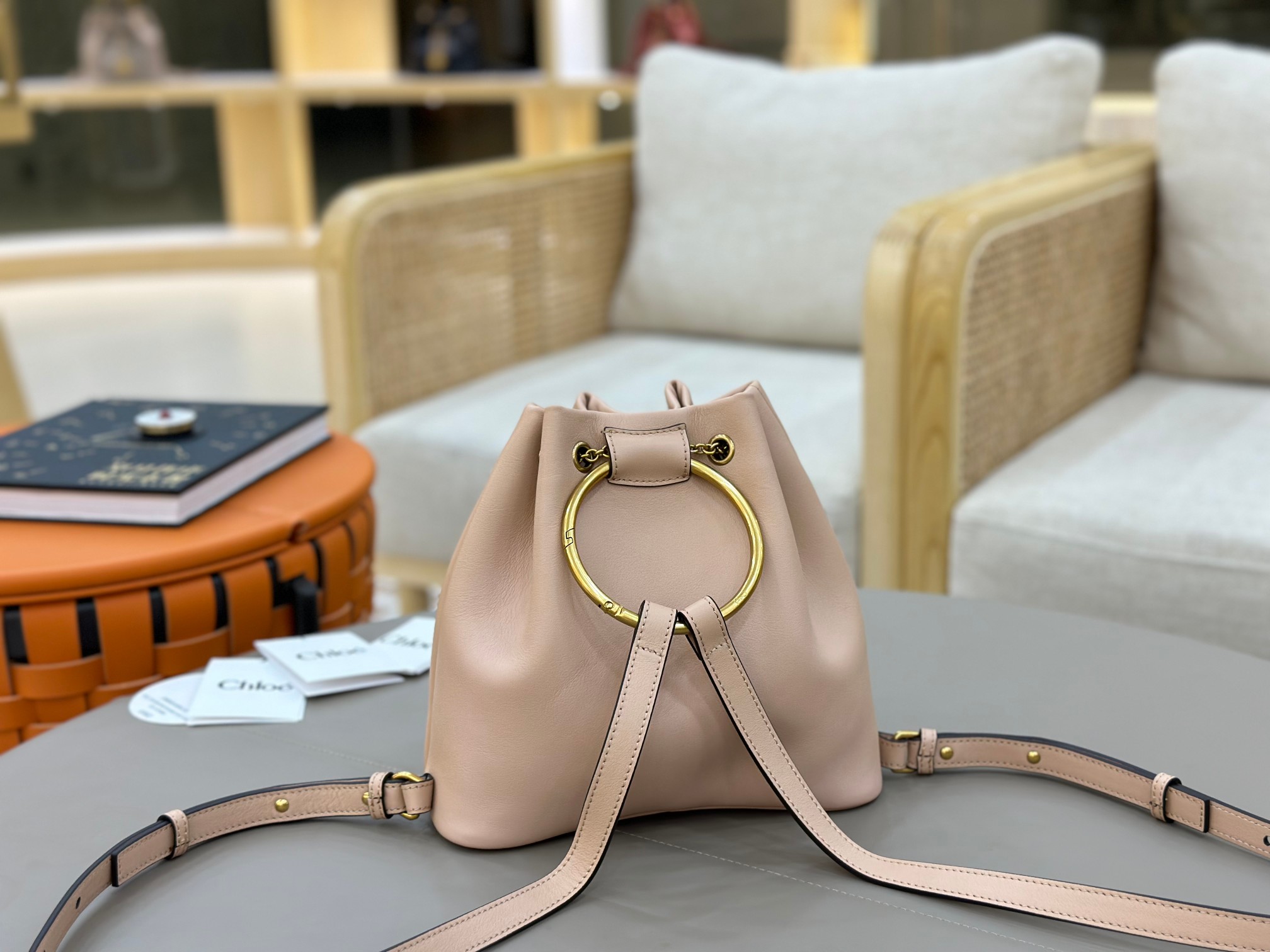 Chloé Bracelet Backpack In Grained Leather-22*20*10.5CM