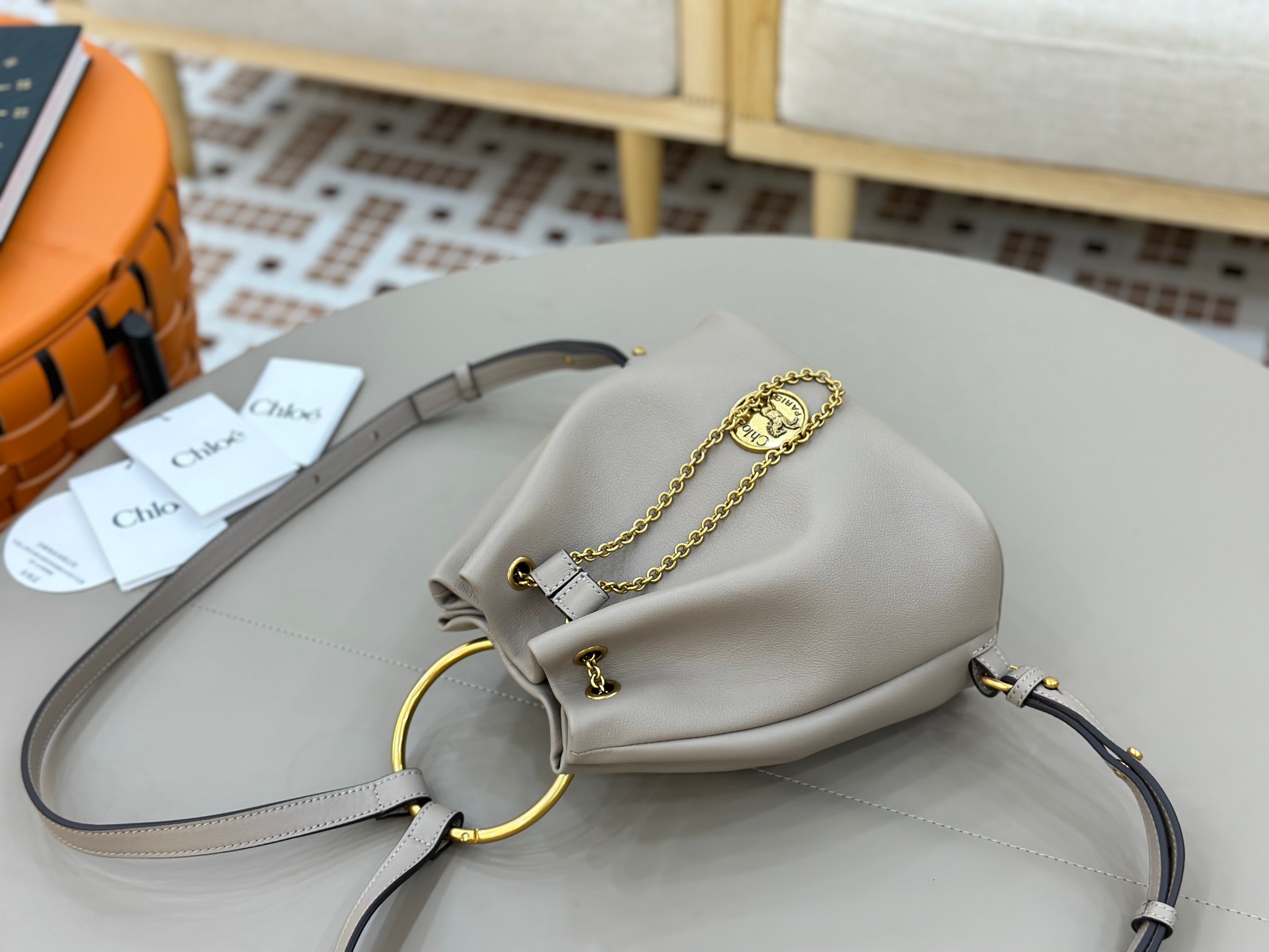 Chloé Bracelet Backpack In Grained Leather-22*20*10.5CM