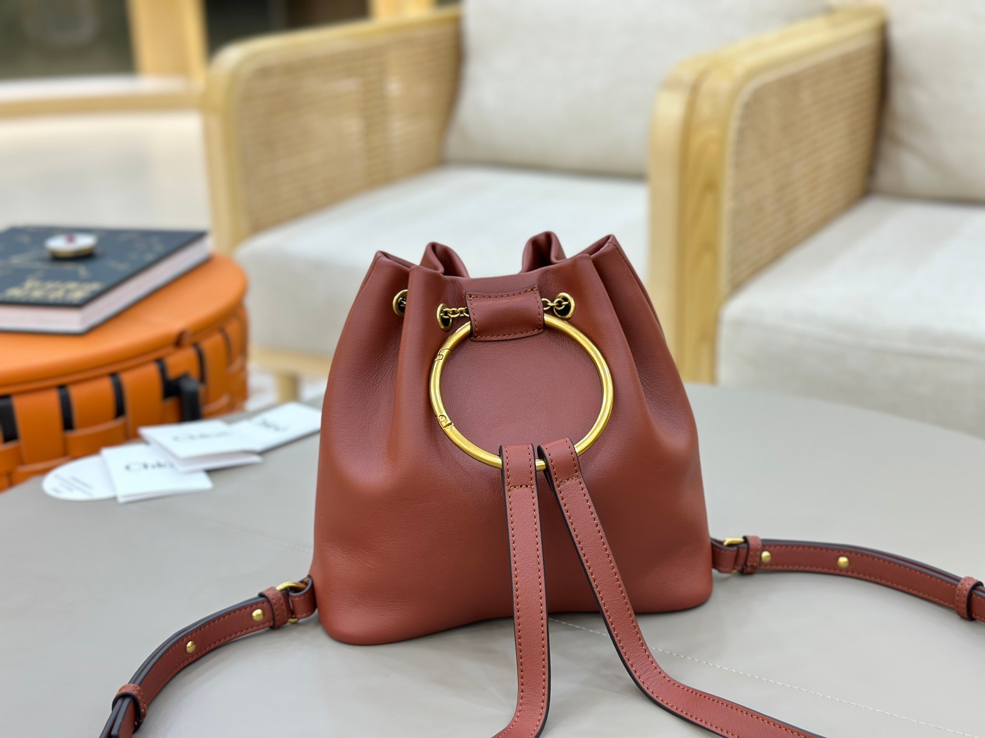 Chloé Bracelet Backpack In Grained Leather-22*20*10.5CM