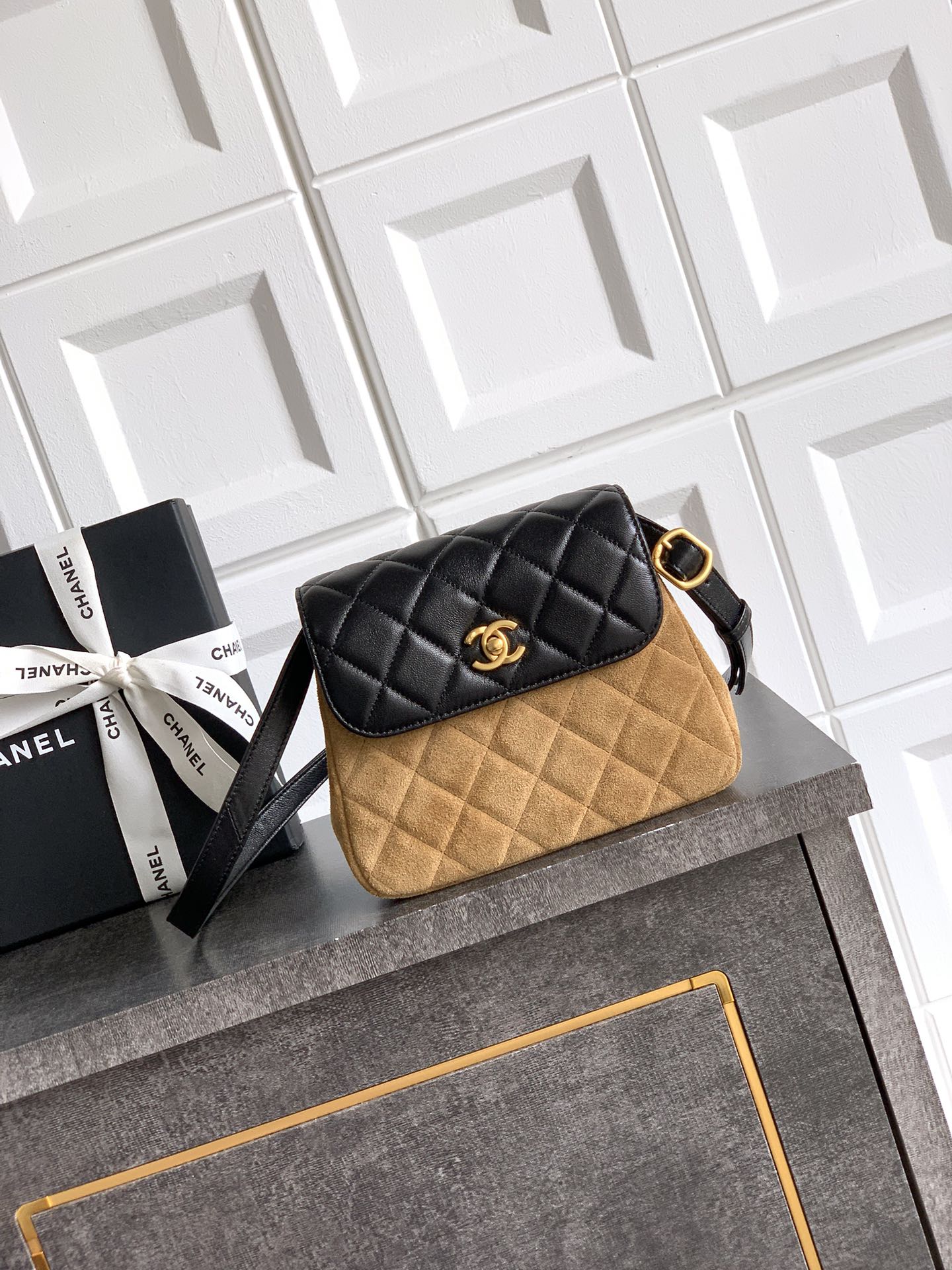 Ch@nel Flap Bag-14.5 X 18 X 6.5CM