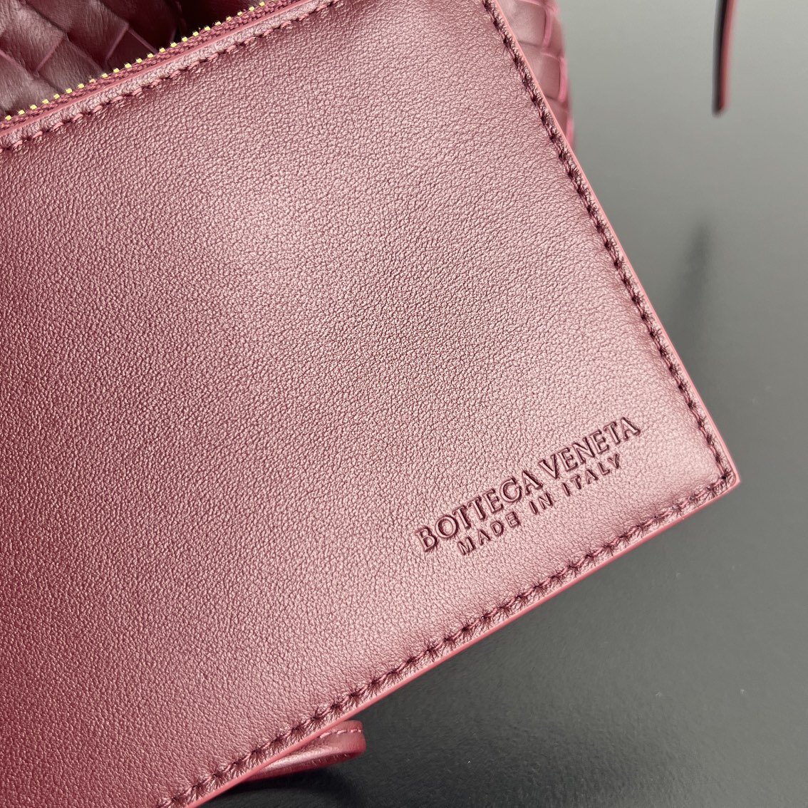 Bottega Veneta Burgundy Pinacoteca Reversible Tote -24*15*12CM
