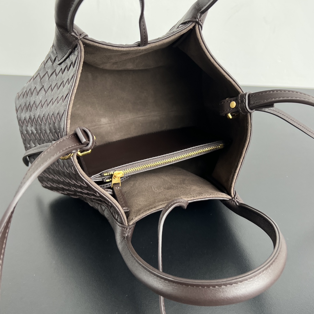 Bottega Veneta Burgundy Pinacoteca Reversible Tote -24*15*12CM
