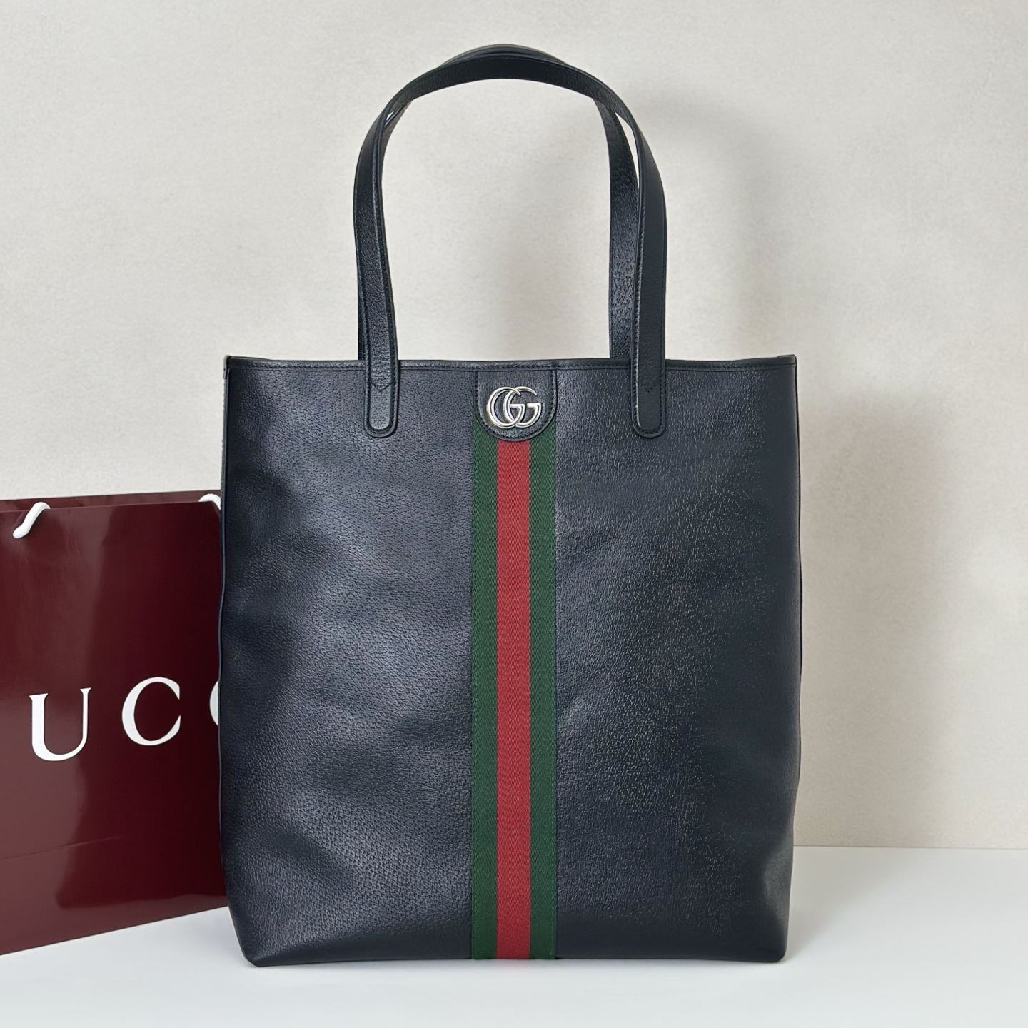 Gucci Ophidia Large Tote Bag In Black Soft Leather-38*43*16.5CM