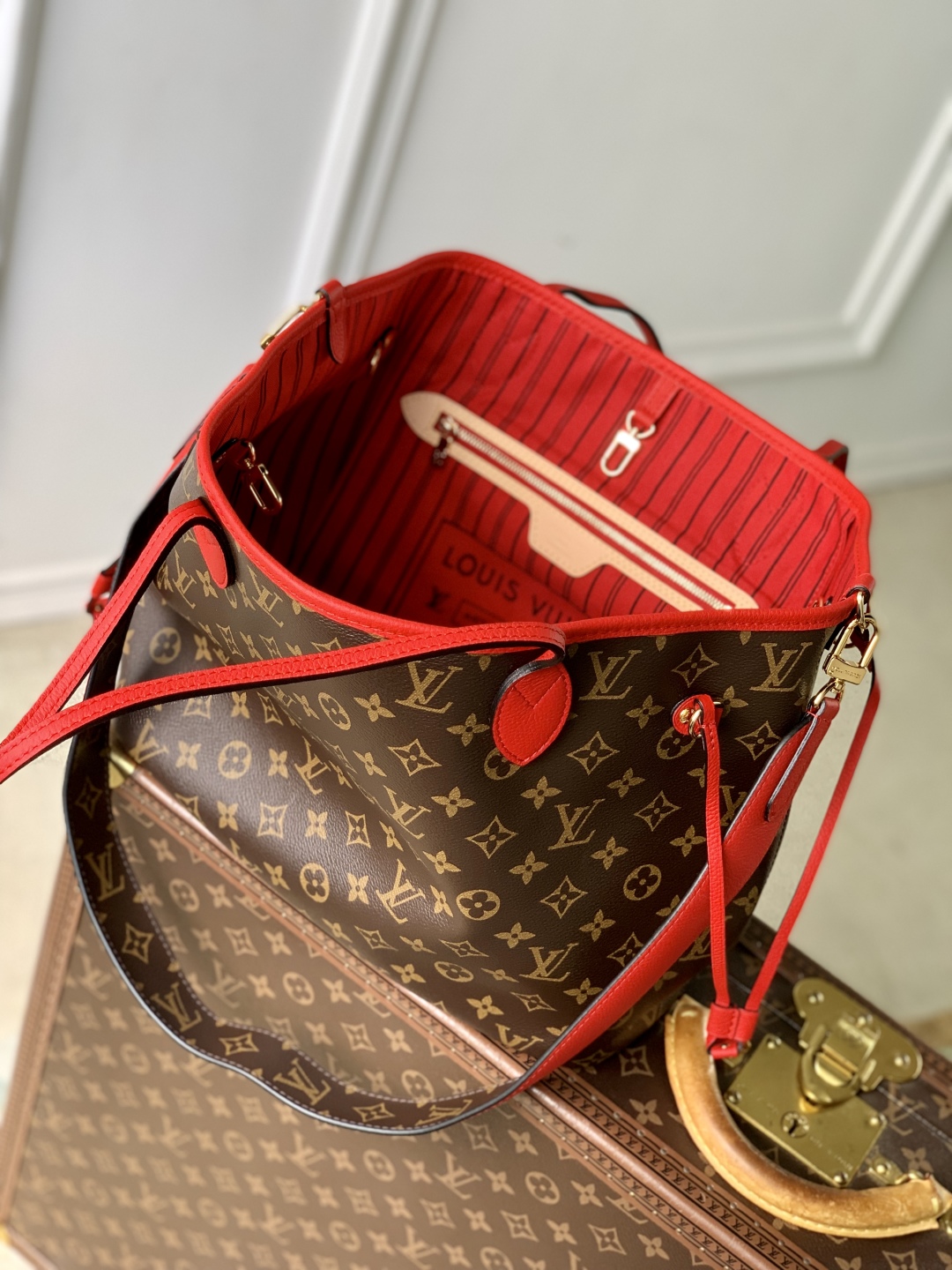 Louis Vuitton Neverfull Bandoulière Inside Out-M11947-28 x 14 x 31CM