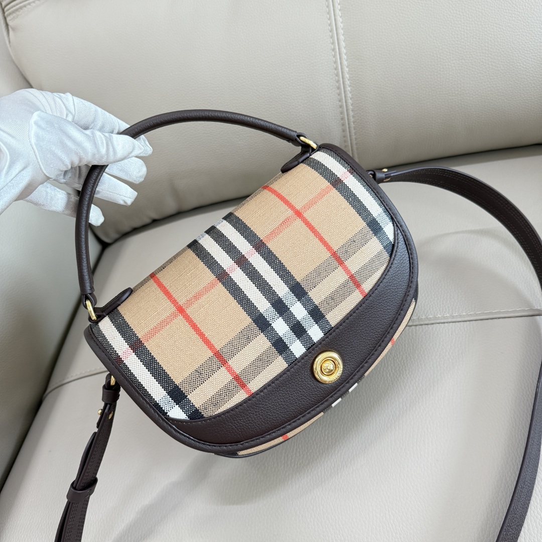 Burberry Mini Highlands Bag​ in Sand-24.5x8x 18CM