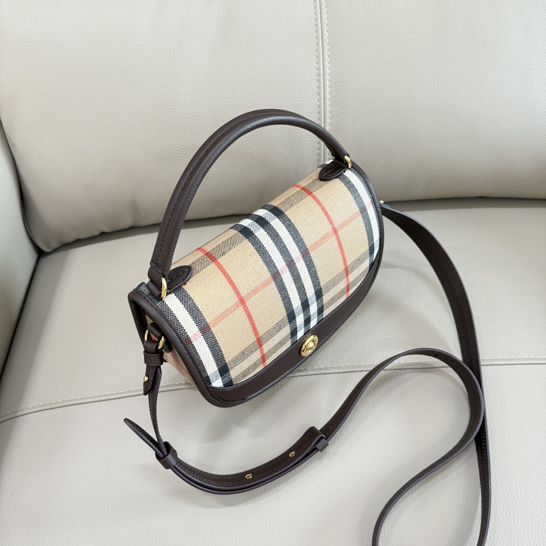 Burberry Mini Highlands Bag​ in Sand-24.5x8x 18CM