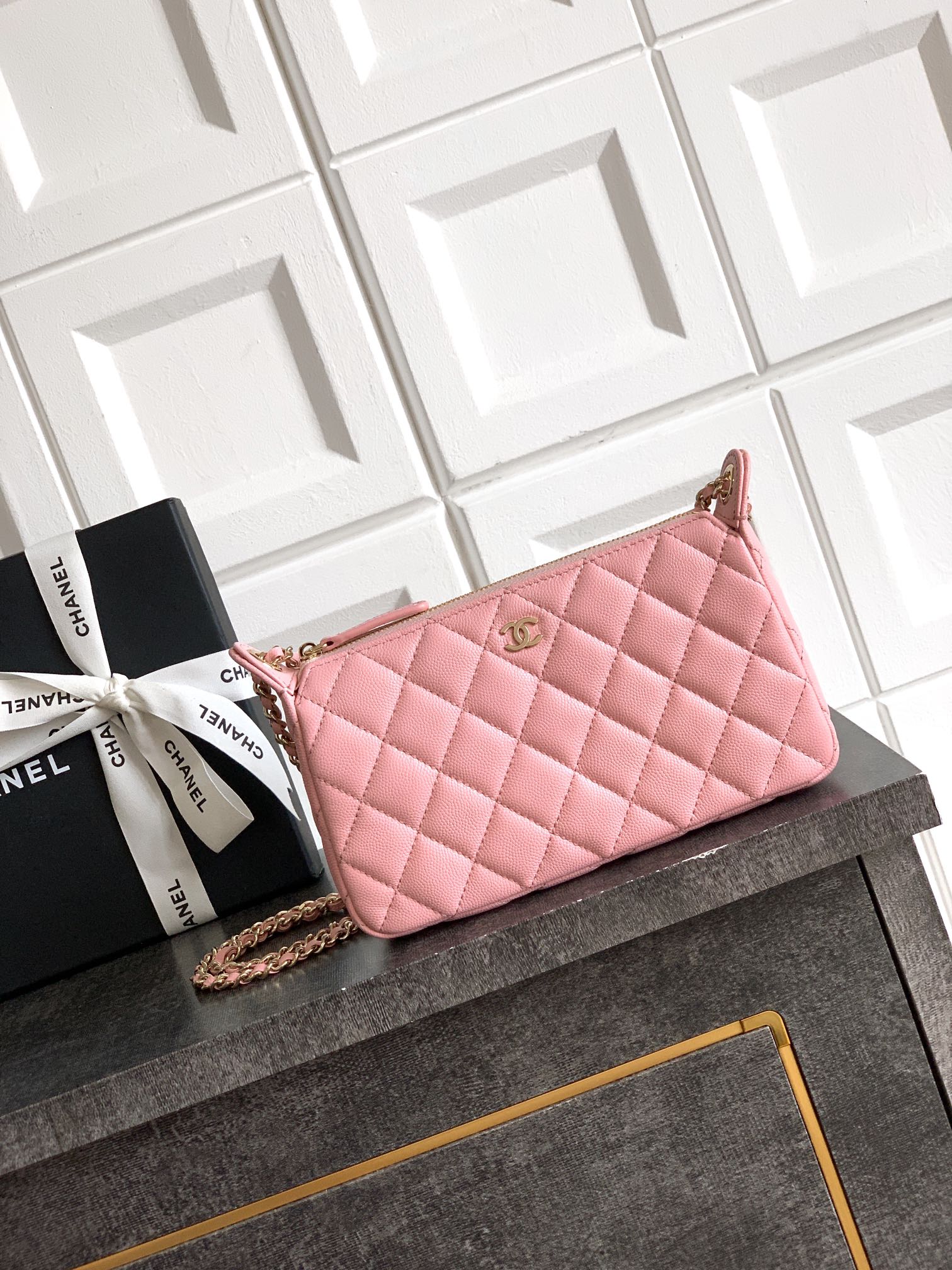 Ch@nel Lambskin Quilted Small Clutch With Chain -12x21x5.5CM