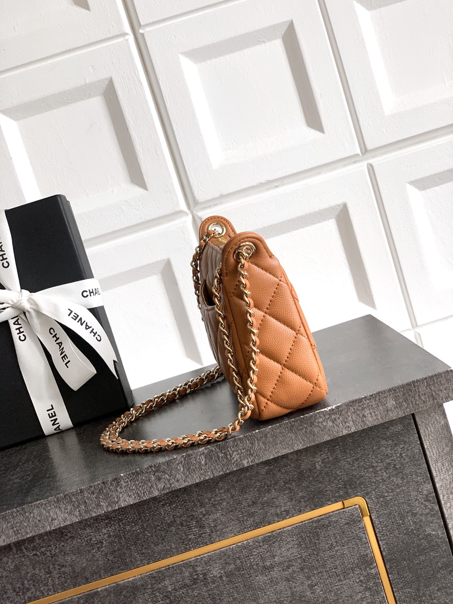Ch@nel Lambskin Quilted Small Clutch With Chain -12x21x5.5CM