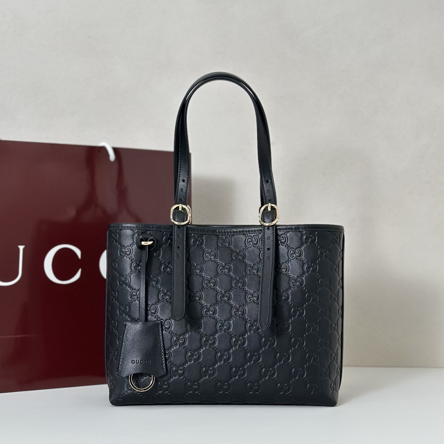 Guc-ci GG Emblem Tote Bag-25*20*10CM