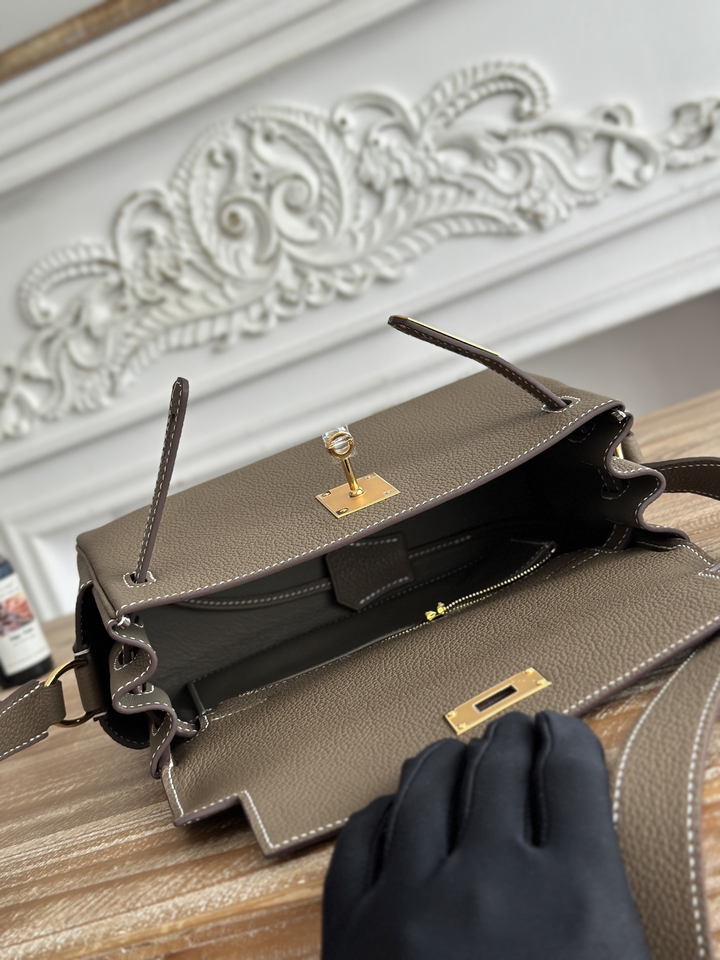 Hermes Kelly Messenger Bag-Togo-25cm