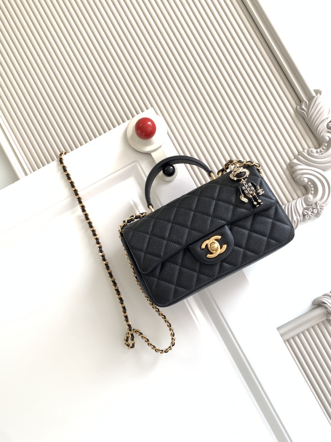 Ch@nel Flap Bag Mini CF handle -20x12x6cm