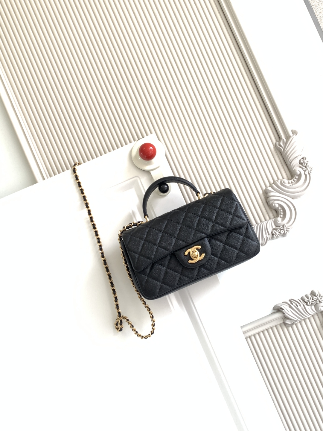 Ch@nel Flap Bag Mini CF handle -20x12x6cm
