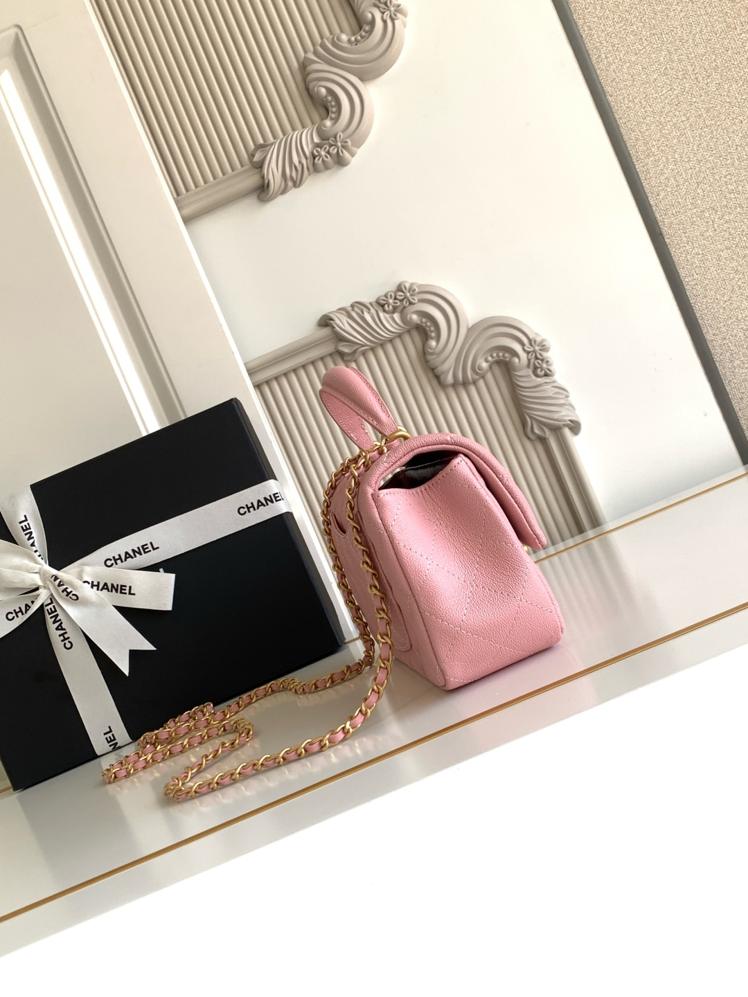 Ch@nel Flap Bag Mini CF handle -20x12x6cm