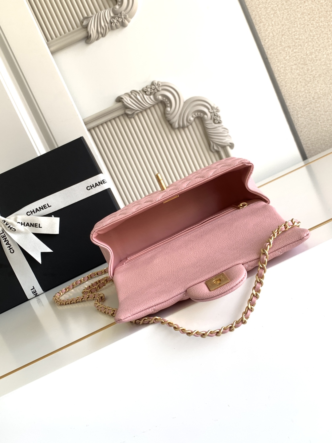 Ch@nel Flap Bag Mini CF handle -20x12x6cm